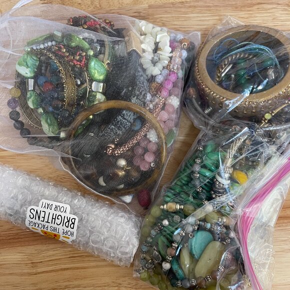 Jewelry Junk Bag 4lb XL Broken, Tangled, Tarnished, Scrap for Crafting, Upcycle, - Picture 15 of 16